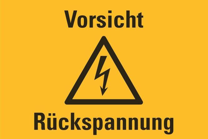 Hein Industrieschilder GmbH HEIN 172355 Warnschild HEIN 172355 Rückspannung Resopal 200x120mm