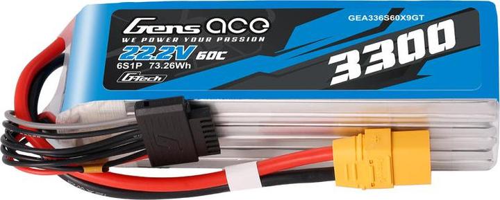 Actual product image Gens Ace Accumulator Lipo G-Tech 3300mAh 22.2V 60C 6S1P XT90 (22.20 V, 3300 mAh)