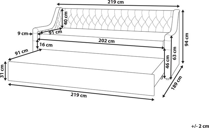 Actual product image Beliani Montargis (90 x 200 cm)