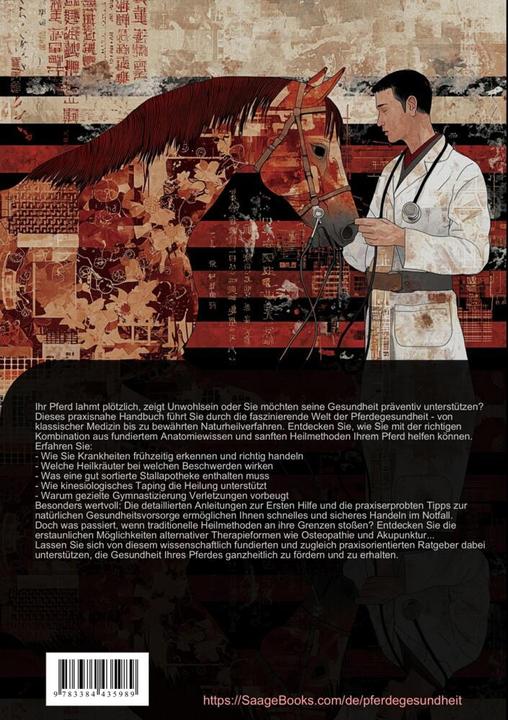 Immagine prodotto Pferdegesundheit: Anatomie, Medizin und natürliche Heilmethoden für Pferde (Artemis Saage, 2024)