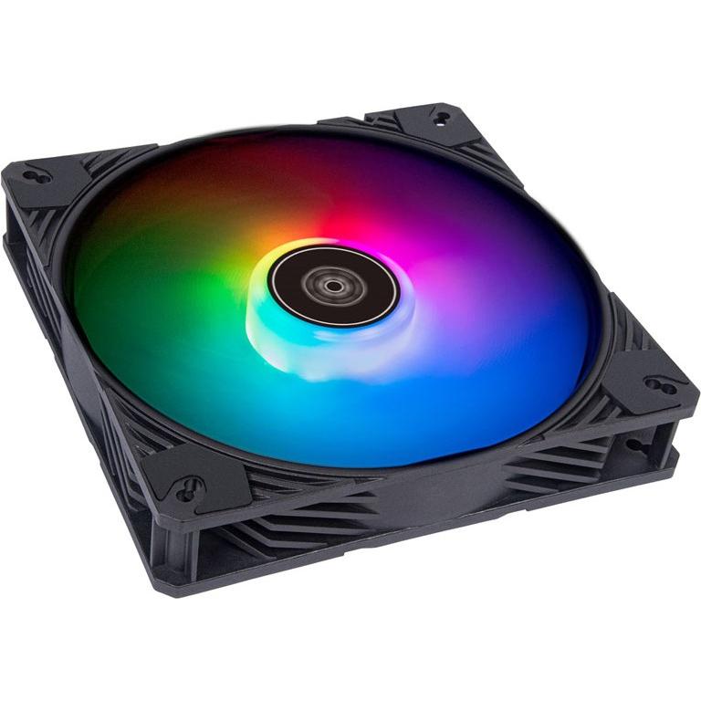 Silverstone SST-SF140B-ARGB - Shark Force Performance enhanced 140mm PWM ARGB fan (140 mm, 1 x), PC Lüfter, Schwarz