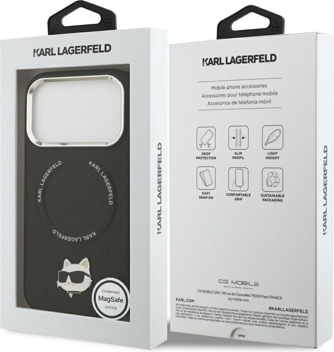 Produktbild Karl Lagerfeld - Leather MagSafe - iPhone 17 Pro - Black (Apple iPhone 17 Pro)