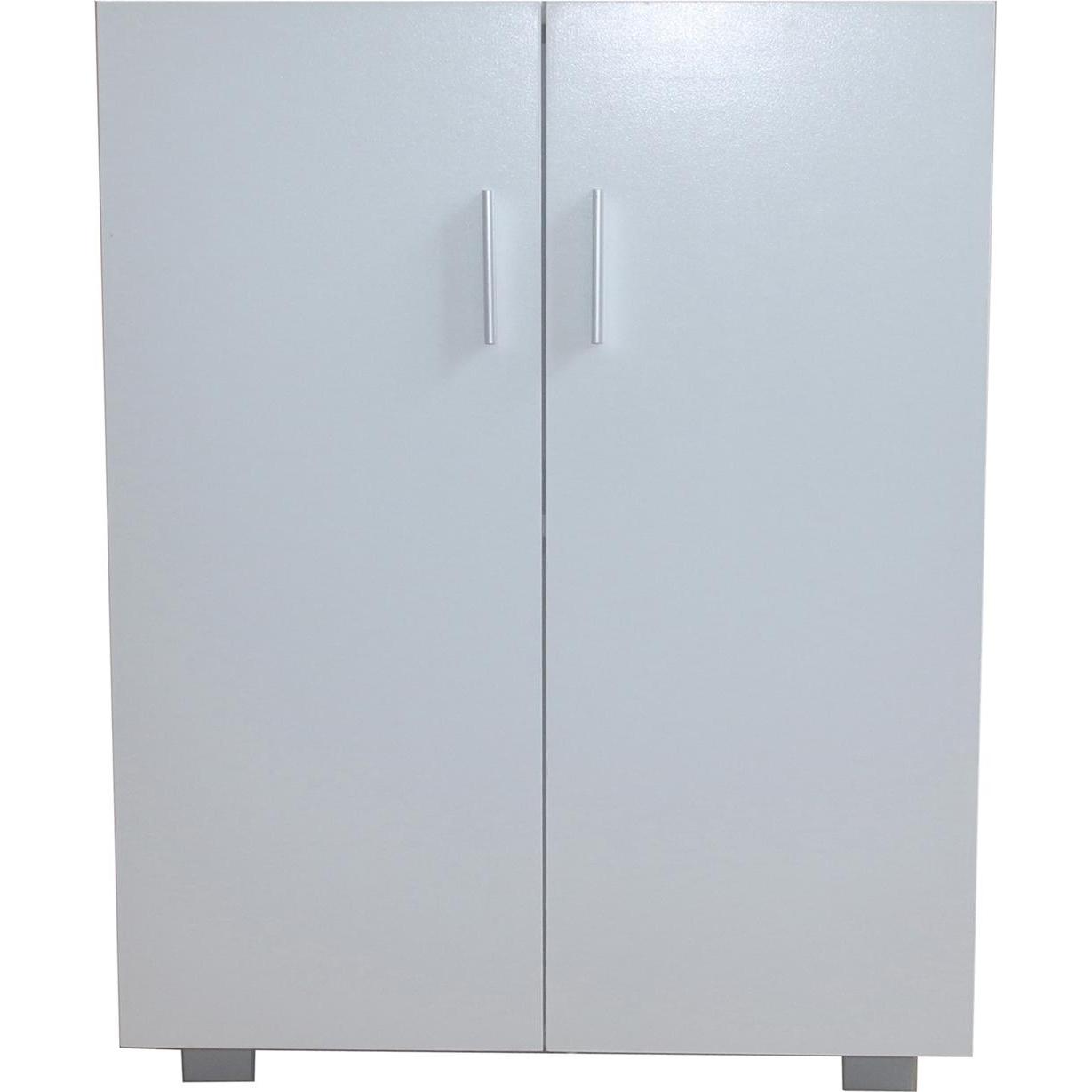 HTI-Living, Kommode + Sideboard, Sideboard 2 Fächer Thekla Beton-Weiss (60 x 31 x 77 cm)