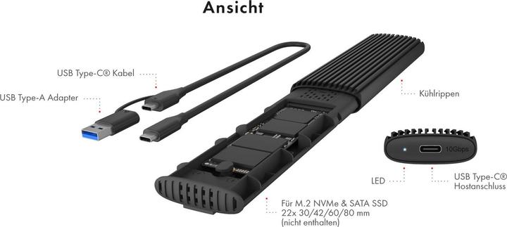 Actual product image Icy Box IB-1808MCT-CU31 (M.2)