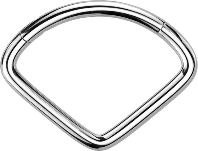 Actual product image Star Piercing Micro segment ring hinged silver compartments (Titanium, without brass)