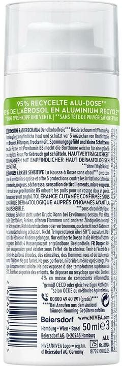 Actual product image NIVEA MEN Sensitive Rasierschaum (50 ml, Shaving cream)