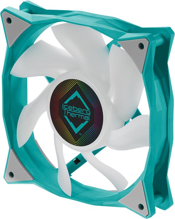 Actual product image Iceberg Thermal IceGALE ARGB computer case fan 12 cm turquoise 1 piece(s) (120 mm, 1 x)