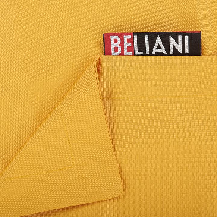 Actual product image Beliani Beanbag with inner bag for indoor and outdoor use 180 x 230 cm yellow FUZZY