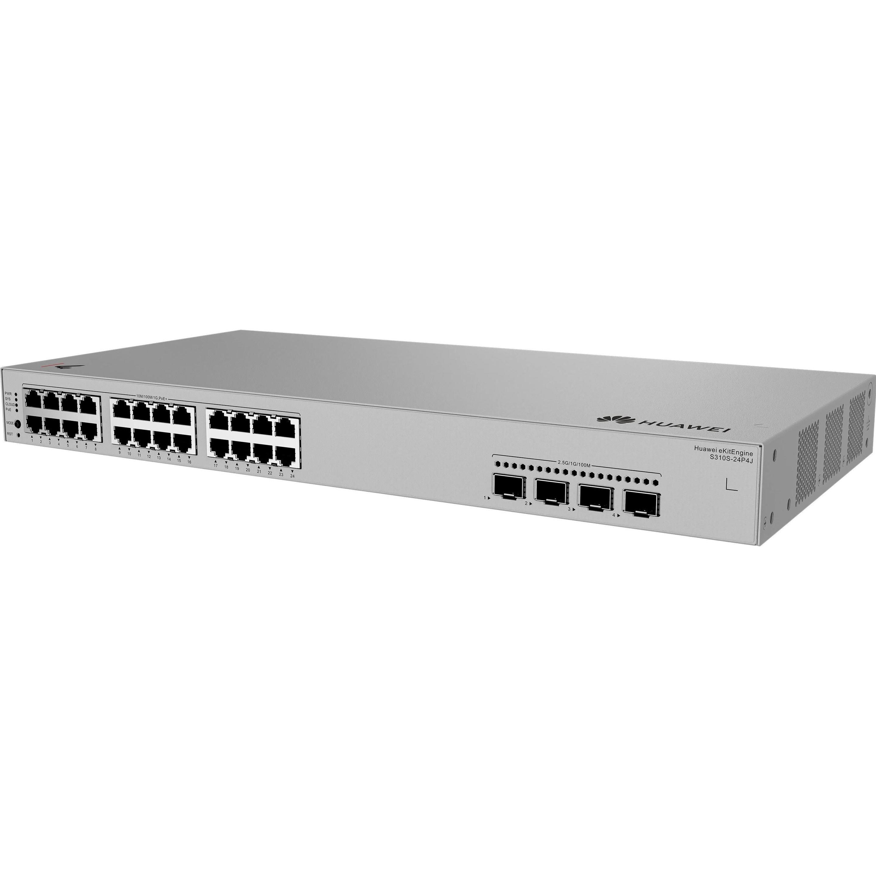 Huawei Data Communication S310S-24P4J S310S-24P4J S310S-24P4J 24x10/100/1000BASE-T ports 400 W PoE+ 