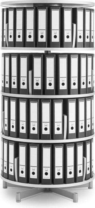 Moll Ordnerdrehsäule Multifile 4 Etagen 96 Ordner weiss