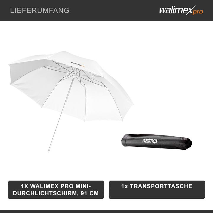 Produktbild Walimex Mini-Durchlichtschirm 91cm (Schirm, 91 cm)