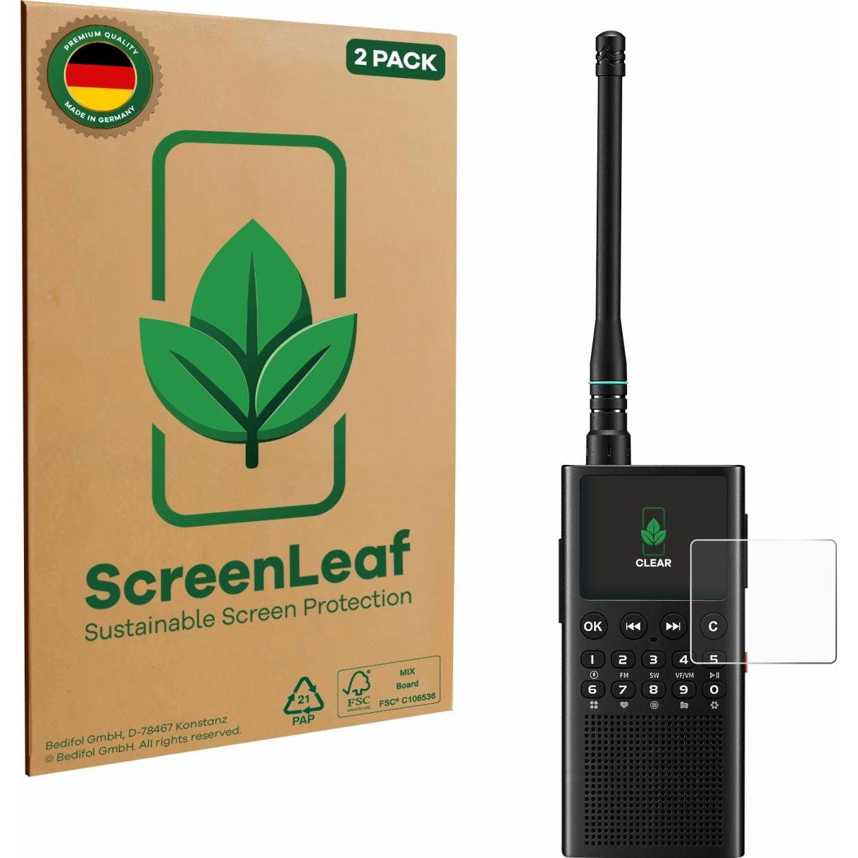 ScreenLeaf Pellicola protettiva, Proteggi Schermo Sostenibili, Clear, Antigraffio, Pellicola protettiva del dispositivo