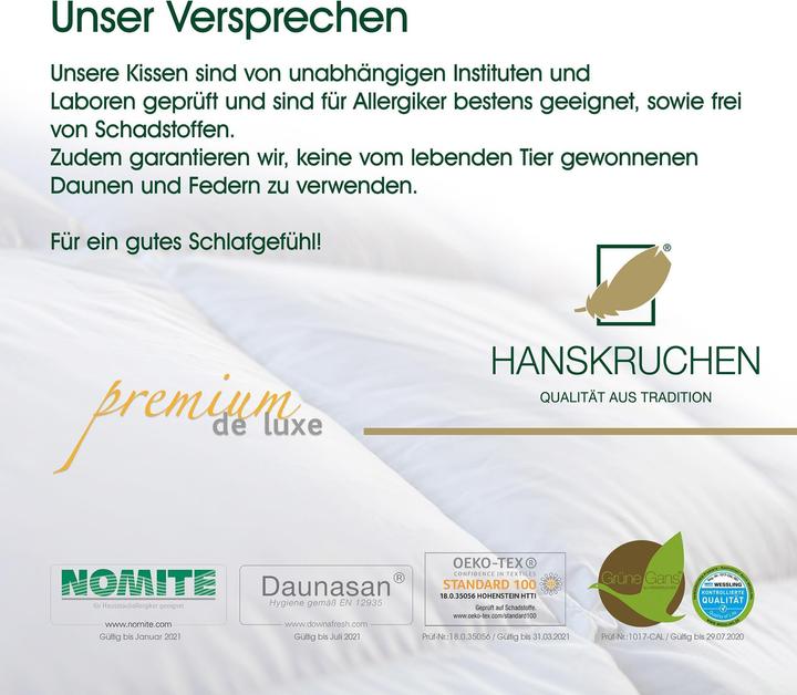 Produktbild Hanskruchen Premium de Luxe (80 x 40 cm)