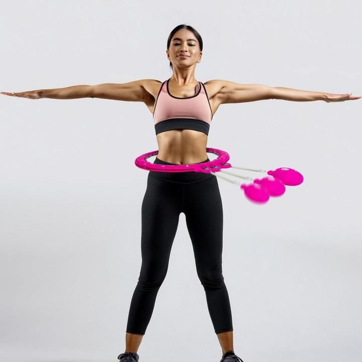 Image du produit Enero Fit Hula Hop Z Masażerem Obciążeniem I Licznikiem Fuksja (880 g)