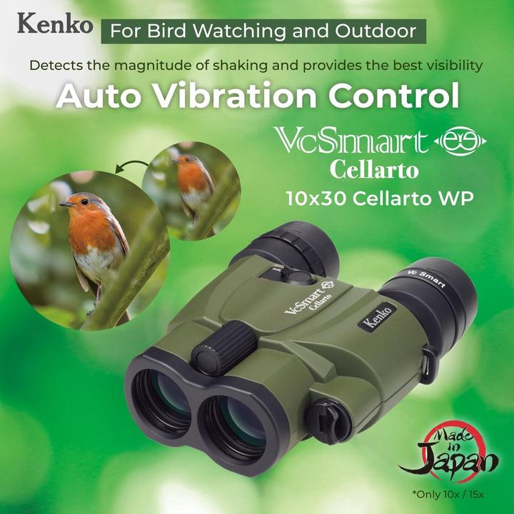 Actual product image Kenko Image Stabilized Binoculars with Auto Mode, Waterproof IPX7, 28-Hour Battery Life (10x, 30 mm)