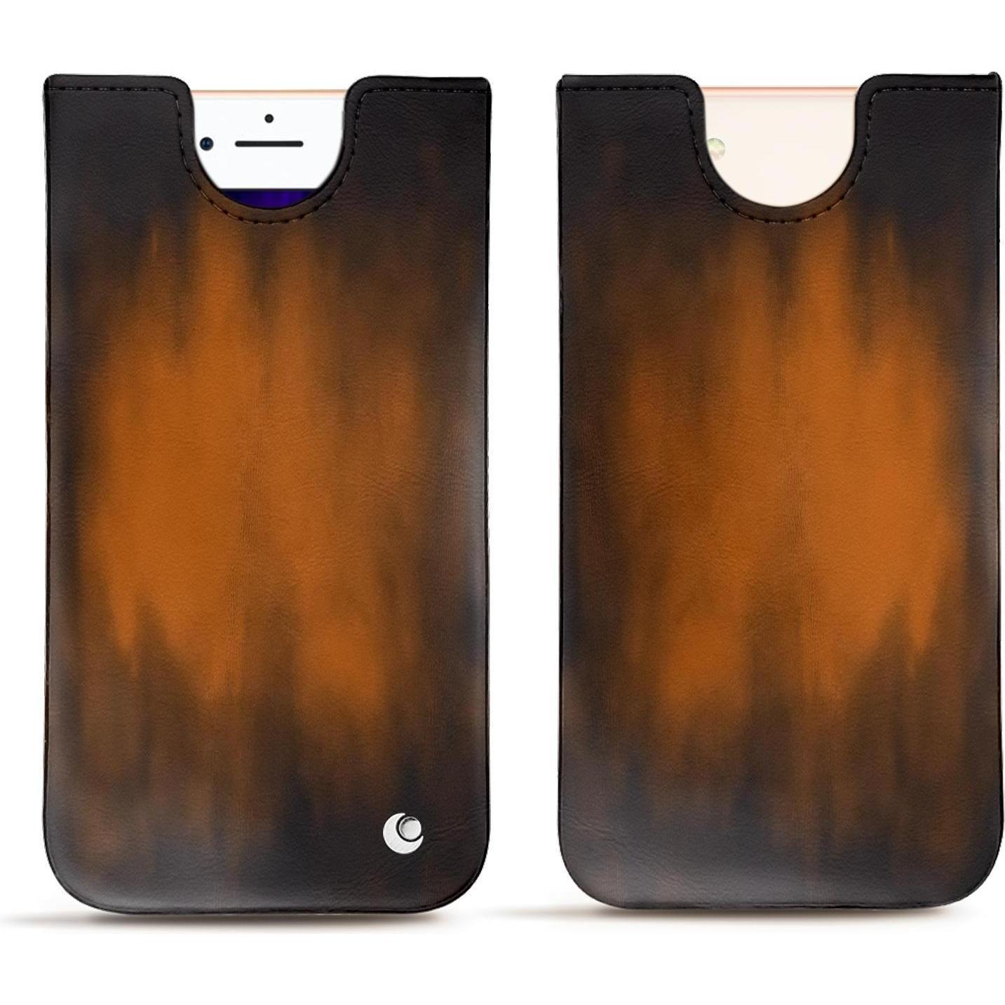 Noreve Lederschutzhülle (Apple iPhone 8), Smartphone Hülle, Braun