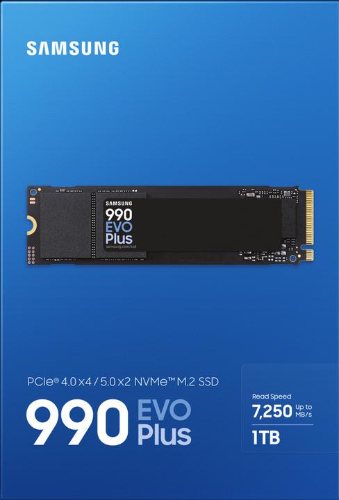 Productafbeelding Samsung 1 TB SSD 990 EVO Plus M.2 PCIe (MZ-V9S1T0BW) (1000 GB, M.2 2280)