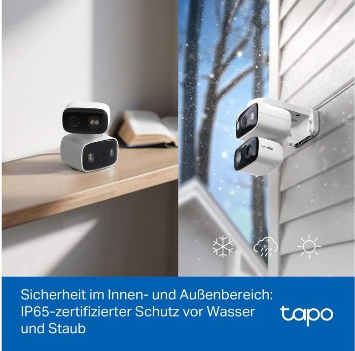 Produktbild TP-Link Netzwerkkamera Tapo C246D 2K QHD, 2.4 GHz, 360° (2304 x 1296 Pixels)
