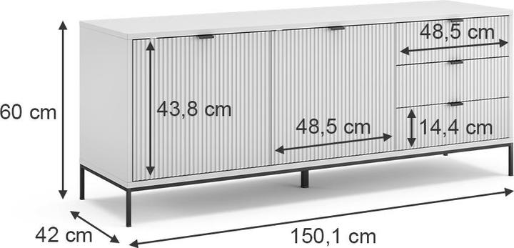 Actual product image Vicco Eliza (150 x 42 x 60 cm)
