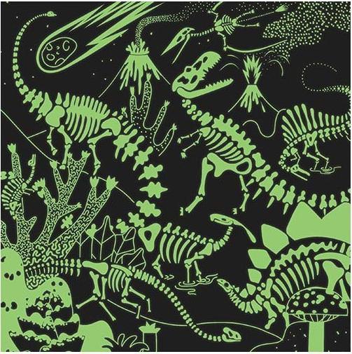 Image du produit Mudpuppy Puzzle Glow in Dark, dinosaures éclairés (500 pièces)
