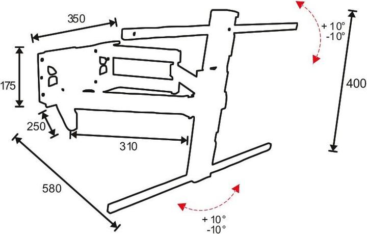 Image du produit OMB Led Reach (Mur, 50 kg, 37" - 65")