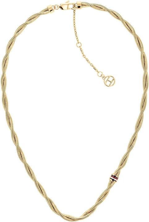 Tommy Hilfiger DvojitÃ½ kroucenÃ½ náhrdelnÃk z pozlacenÃ© oceli Braided Metal 2780685 (Stainless steel, 45 cm)