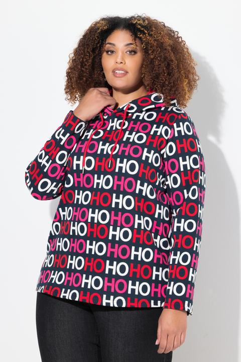 Produktbild Ulla Popken Hoodie, Ho Ho Ho, Classic, Kapuze, Langarm (50, 52)