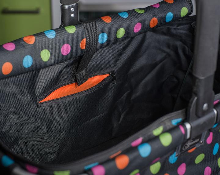 Productafbeelding Genius Boodschappenmand Falko, zwart met gekleurde stippen