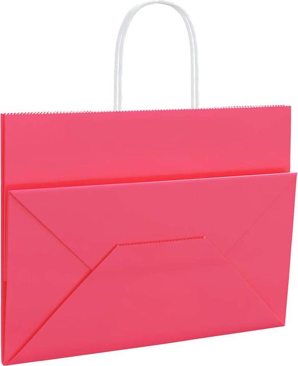 Image du produit VidaXL Sacs en papier kraft 50 pcs. avec anse rose 32x17x25 cm Sac en papier (Coffret cadeau, 50 x)