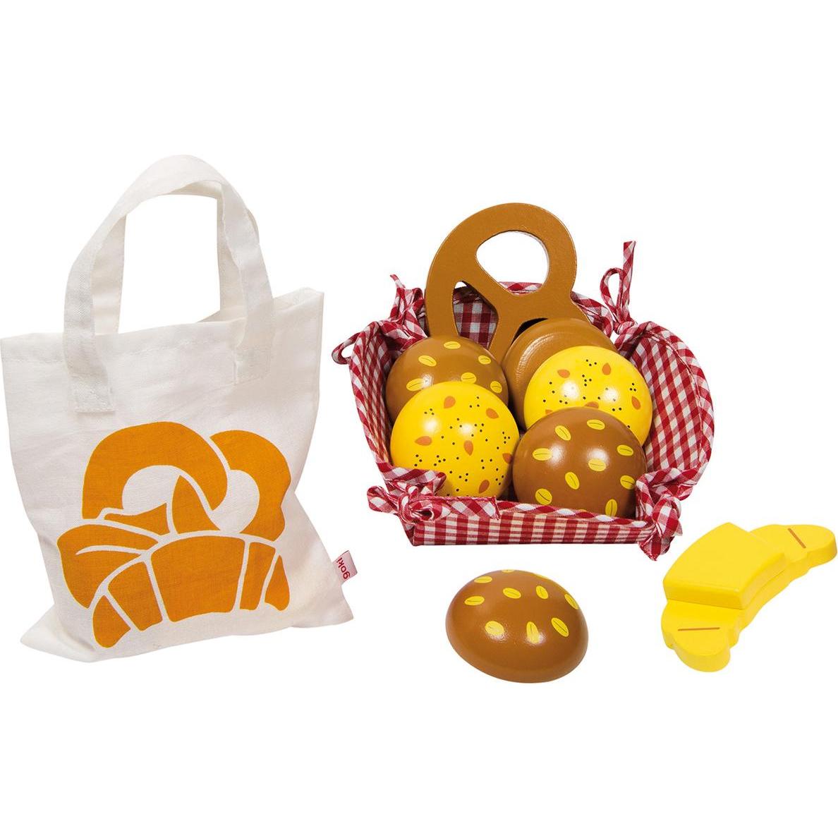Thumbnail - Goki Frühstück Korb/Picknick set mit hölzernen Brot