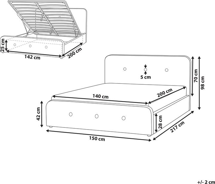 Actual product image Beliani Rennes (140 x 200 cm)