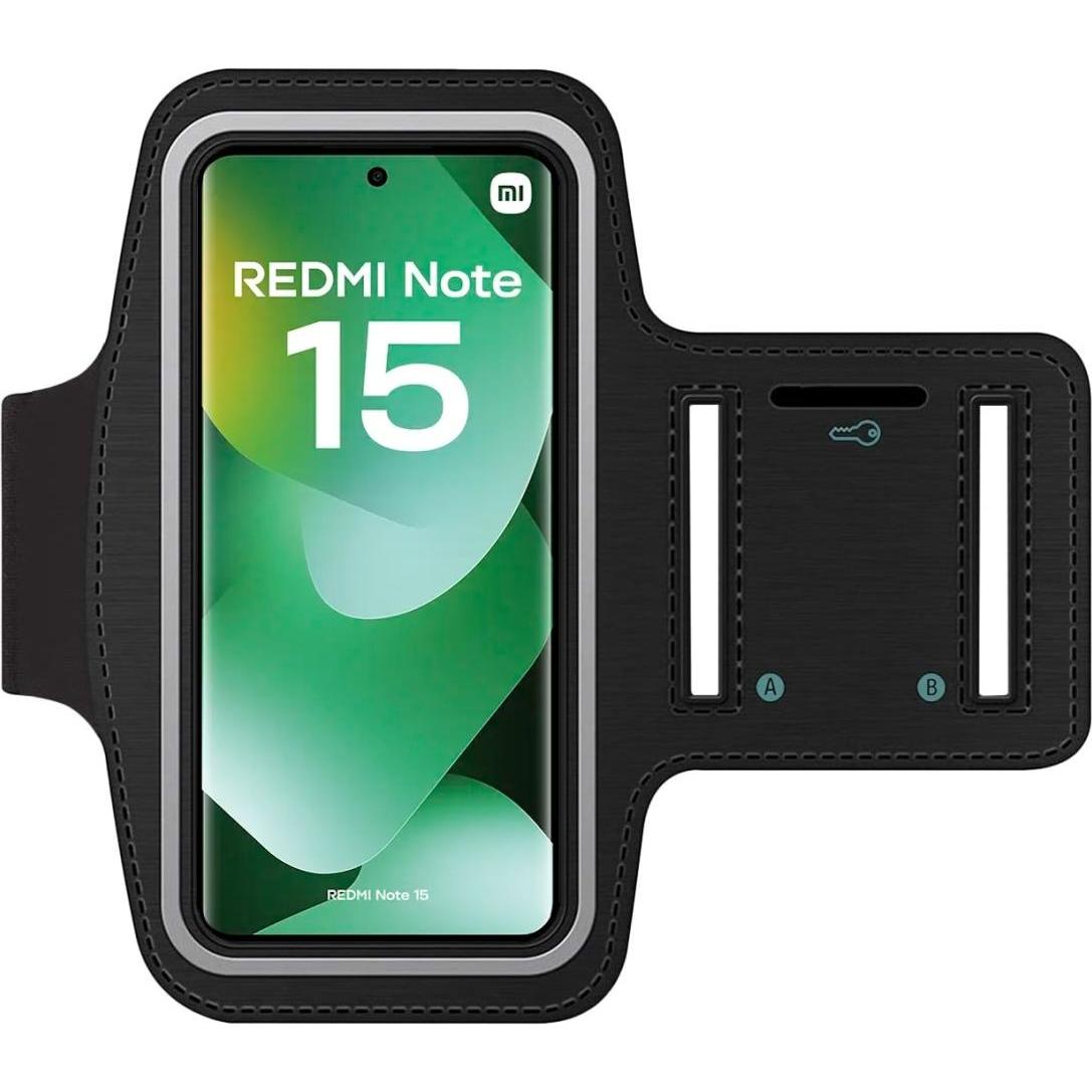 SmartFitness Handy Sport Armband, Fascia da braccio per smartphone, Nero, Trasparente