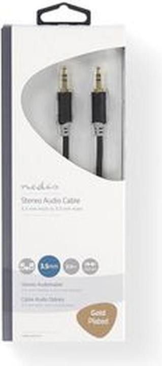 Produktbild Nedis Stereo-Audiokabel | 3.5 mm Stecker | 3.5 mm Stecker | Vergoldet | 3.00 m | rund | Anthrazit | (3 m)