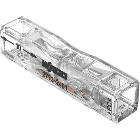 Wago CONNECTOR 2773-2401/20 2X0.75-4MM 20PCS, Cavo + Spina elettrica, Trasparente