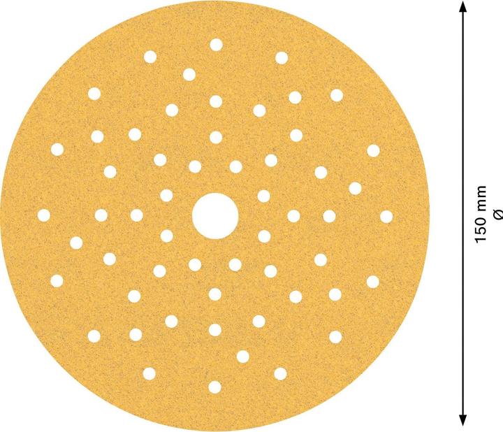 Actual product image Bosch Professional Zubehör Expert C470 Sandpaper multi-hole for random orbital sander, 150 mm, G 100, 5 pcs. (100)