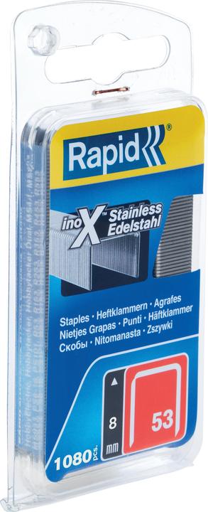 Produktbild Rapid Typ 53 Feindrahtklammer 8 mm Edelstahl (1080x)
