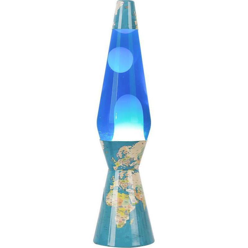 Tischlampe, Lavalampe Weltkarte