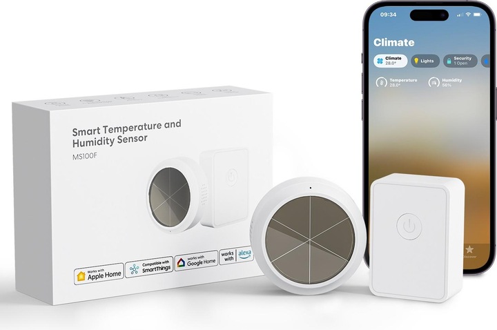 Actual product image Meross Smart Temperatur/Feuchte- Sensor Starter Kit inkl. Hub