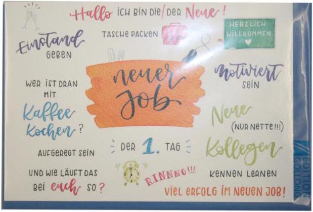 Produktbild Edition Gollong Glückwunschkarte Doppelkarte neuer Job, mit Text