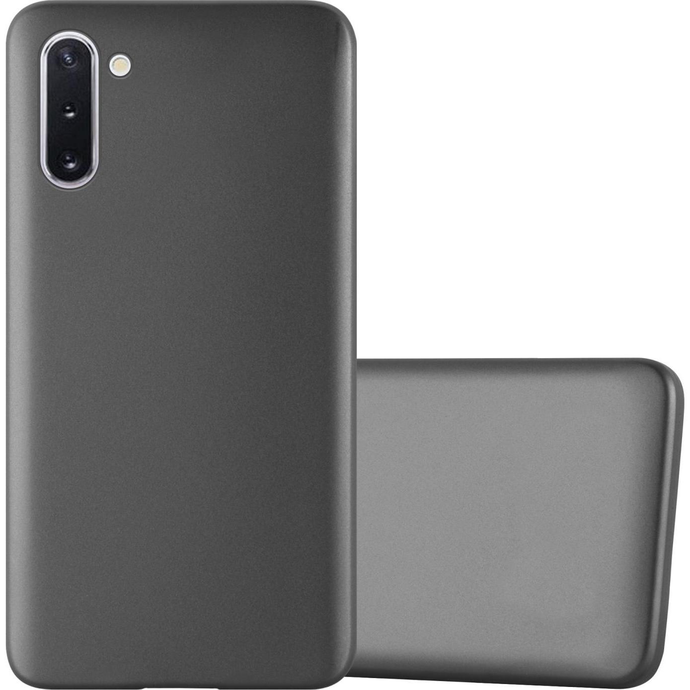 Cadorabo TPU Matt Metallic Cover (Samsung Galaxy Note 10), Smartphone Hülle, Grau