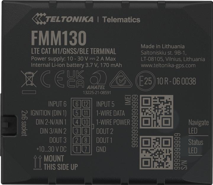 Image du produit Teltonika FMM130, 4G/LTE Tracker