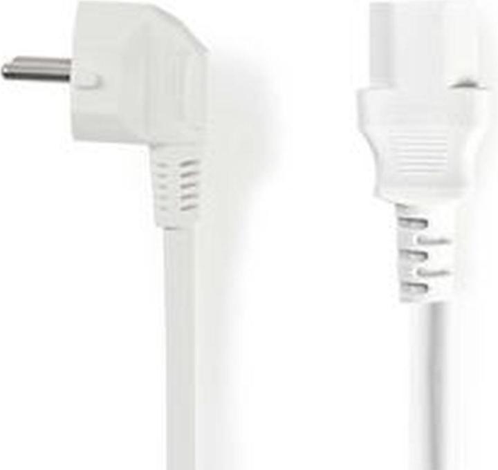 Actual product image Nedis CEGP10000WT100 Mains cable Schuko plug, angled - IEC-320-C13 10 m White (10 m)