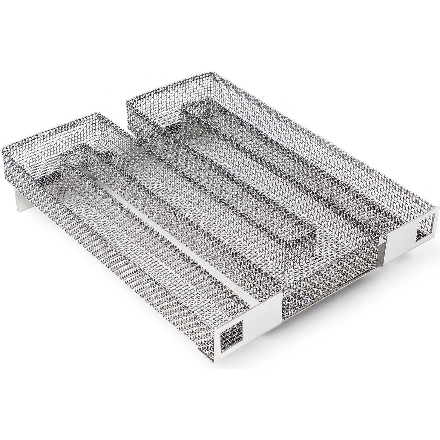 Wiltec, Smoker Zubehör, BBQ Sparbrand 22,5x17,5x4,5cm Edelstahl Kaltrauchgenerator