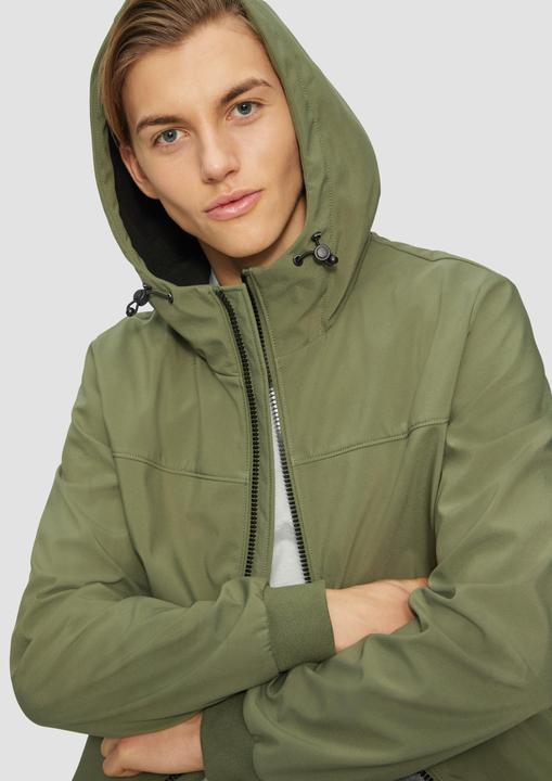 Immagine prodotto S.Oliver Outdoor-Jacke Softshelljacke mit Kapuze und Rippbündchen (L)