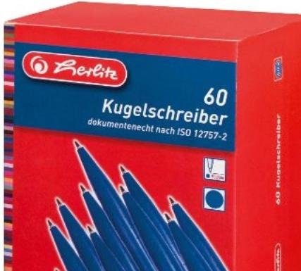 Actual product image Herlitz Biros (Blue, 60 x)