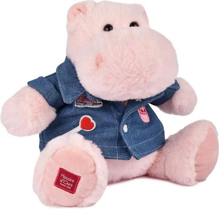 Produktbild Doudou et Compagnie Hippo, rosa mit Jeansjacke 20cm (20 cm)