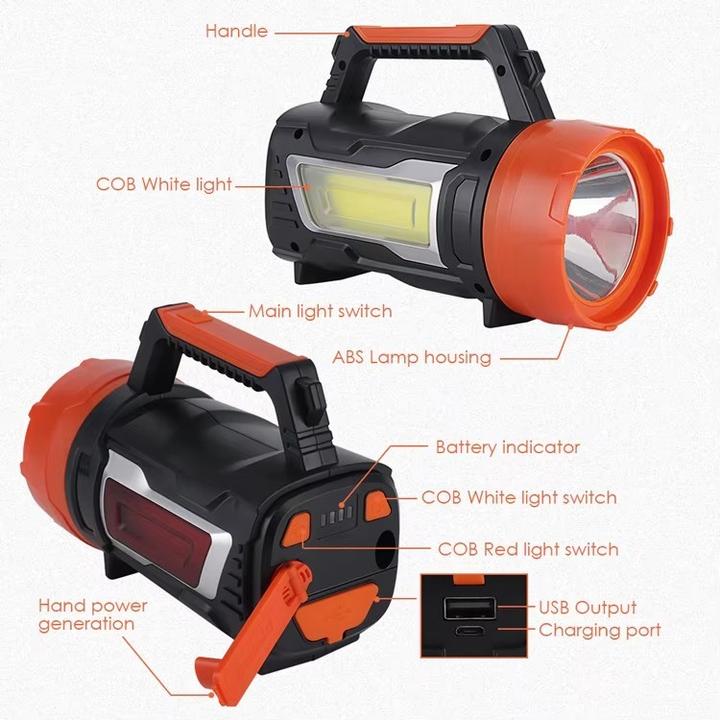 Produktbild Boruit Lampe - Wiederaufladbare LED-Taschenlampe mit Hochleistungskurbel - Dynamo