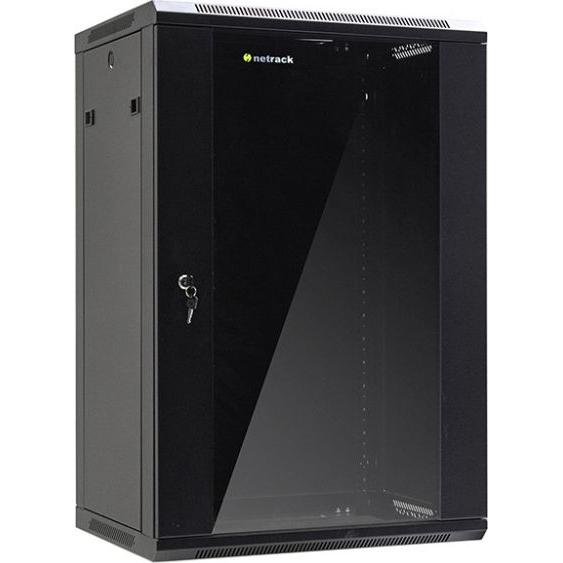 Netrack 019-180-645-022 wall/han (19 Zoll Rack), Serverschrank, Schwarz