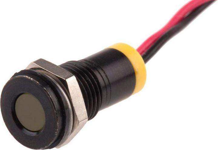 Image du produit RS PRO Led chrome noir affleurante jaune 8mm
