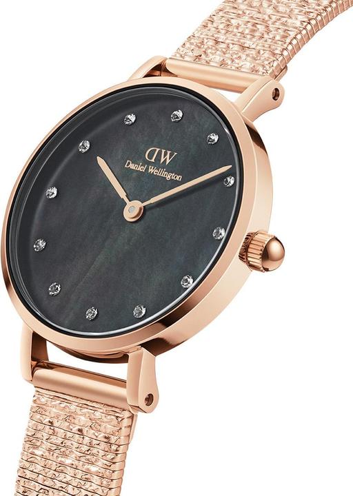 Immagine prodotto Daniel Wellington Pianoforte classico Petite Lumine Pressed Oro Rosa Nero (Orologio da polso analogico, 28 mm)